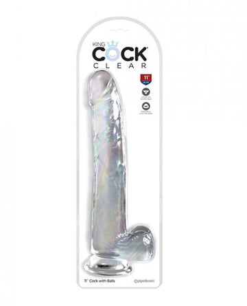 King Cock Clear 11in W/ Balls