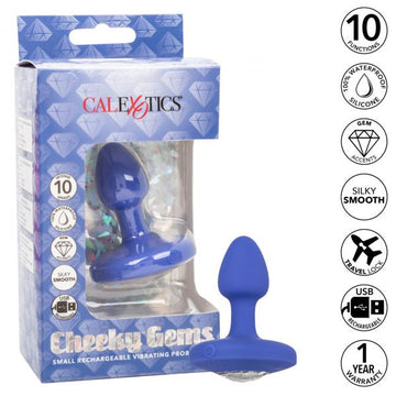 Cheeky Gems Vibrating Probe Small Blue