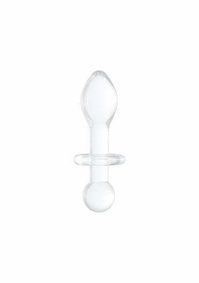 Chrystalino Rocker White Glass Butt Plug