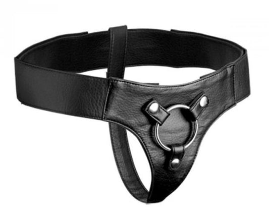 Strap U Domina Adjustable Wide Band Strap On Harness Black