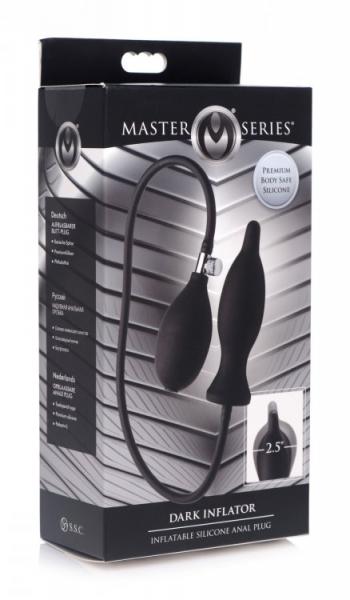 Master Series Dark Inflator Silicone Anal Plug