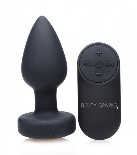 Booty Sparks Silicone LED Plug Vibrating Small Black