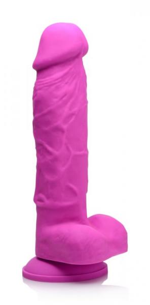 Strap U Power Pecker 7in Dildo Silicone W/ Balls Pink