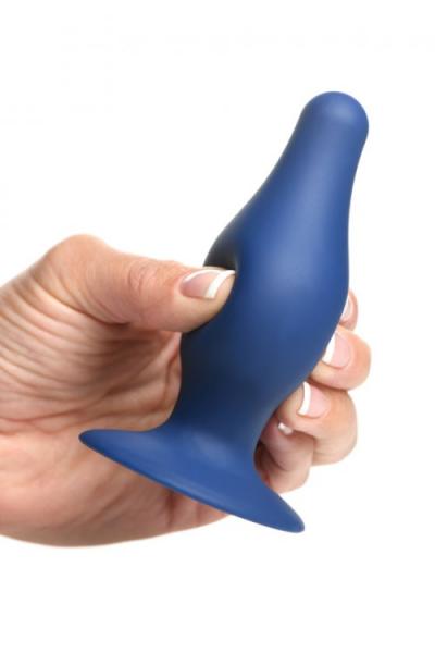 Squeeze-it Tapered Anal Plug Blue Large