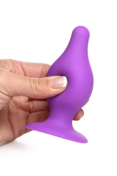 Squeeze-it Tapered Anal Plug Purple Medium